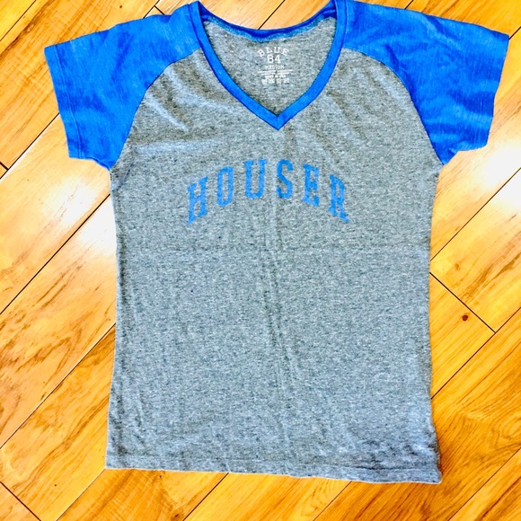 Houser grey shirt sleeve tee top shirt - Picture 1 of 2